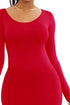 round-neck-long-sleeve-maxi-wrap-dress Sophia's Trends - Sophia's Style-Scarlet-L